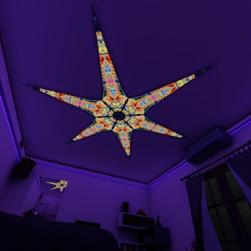 BR-Psychic-Vajra – 6 Petals Canopy Set - UV-Reactive Flurescent Ceiling Decoration - 3D-Preview