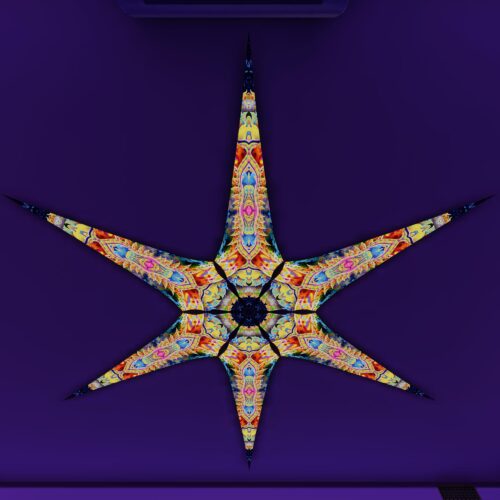 BR-Psychic-Vajra – 6 Petals Canopy Set - UV-Reactive Flurescent Ceiling Decoration - 3D-Preview