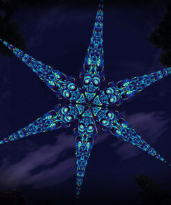 Cyber-Nexus – 6 Petals Canopy Set - UV-Reactive Flurescent Ceiling Decoration - 3D-Preview