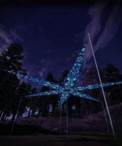 Cyber-Nexus – 6 Petals Canopy Set - UV-Reactive Flurescent Ceiling Decoration - 3D-Preview