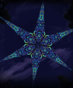 Neuro-Hybrid – 6 Petals Canopy Set - UV-Reactive Flurescent Ceiling Decoration - 3D-Preview