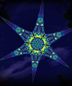 Octo-Bioforge – 6 Petals Canopy Set - UV-Reactive Flurescent Ceiling Decoration - 3D-Preview