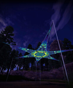 Octo-Bioforge – 6 Petals Canopy Set - UV-Reactive Flurescent Ceiling Decoration - 3D-Preview