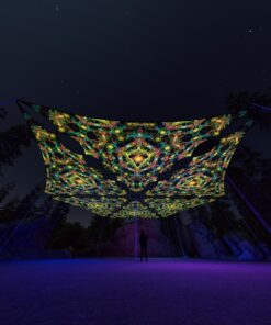 R2-TR01 - 6 Triangles Canopy Set - UV-Reactive Flurescent Ceiling Decoration - 3D-Preview