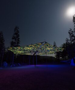 R2-TR01 - 6 Triangles Canopy Set - UV-Reactive Flurescent Ceiling Decoration - 3D-Preview