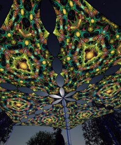 R2-TR01 - 6 Triangles Canopy Set - UV-Reactive Flurescent Ceiling Decoration - 3D-Preview