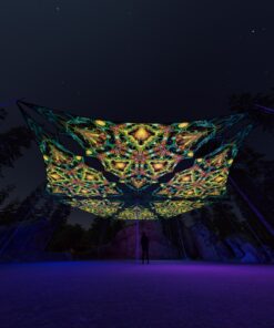 R2-TR02 - 6 Triangles Canopy Set - UV-Reactive Flurescent Ceiling Decoration - 3D-Preview