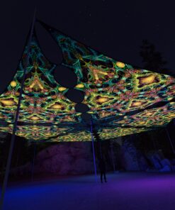 R2-TR02 - 6 Triangles Canopy Set - UV-Reactive Flurescent Ceiling Decoration - 3D-Preview