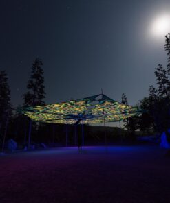 R2-TR02 - 6 Triangles Canopy Set - UV-Reactive Flurescent Ceiling Decoration - 3D-Preview