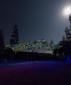 R2-TR03 - 6 Triangles Canopy Set - UV-Reactive Flurescent Ceiling Decoration - 3D-Preview