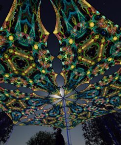 R2-TR03 - 6 Triangles Canopy Set - UV-Reactive Flurescent Ceiling Decoration - 3D-Preview