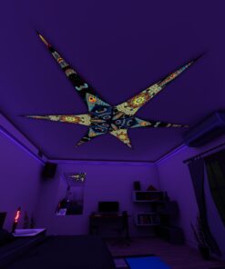 VN-Blip-Blop and VN-Radiance – 6 Petals Canopy Set - UV-Reactive Flurescent Ceiling Decoration - 3D-Preview