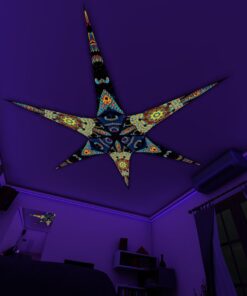 VN-Blip-Blop and VN-Radiance – 6 Petals Canopy Set - UV-Reactive Flurescent Ceiling Decoration - 3D-Preview