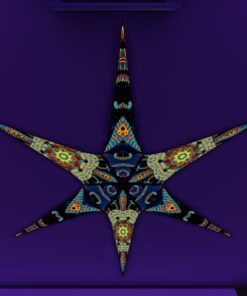 VN-Blip-Blop and VN-Radiance – 6 Petals Canopy Set - UV-Reactive Flurescent Ceiling Decoration - 3D-Preview