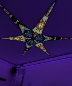 VN-Blip-Blop and VN-Radiance – 6 Petals Canopy Set - UV-Reactive Flurescent Ceiling Decoration - 3D-Preview