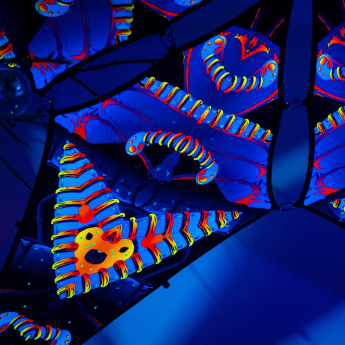 VN-Blip-Blop – 6 Petals Canopy Set - UV-Reactive Flurescent Ceiling Decoration - 3D-Preview