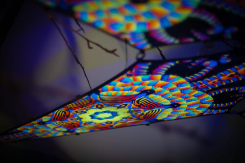VN-Radiance – 6 Petals Canopy Set - UV-Reactive Flurescent Ceiling Decoration - 3D-Preview