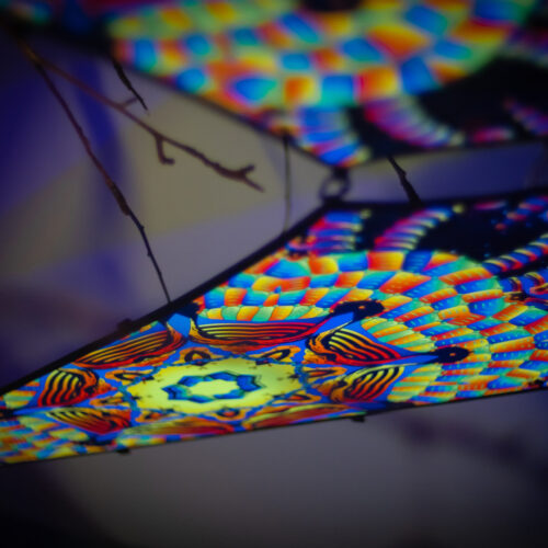 VN-Radiance – 6 Petals Canopy Set - UV-Reactive Flurescent Ceiling Decoration - 3D-Preview