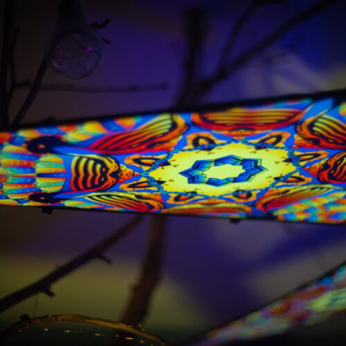 VN-Radiance – 6 Petals Canopy Set - UV-Reactive Flurescent Ceiling Decoration - 3D-Preview