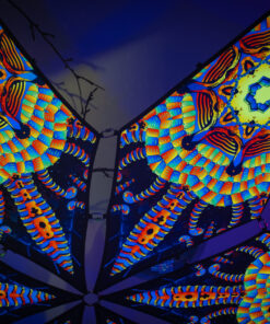 VN-Radiance – 6 Petals Canopy Set - UV-Reactive Flurescent Ceiling Decoration - 3D-Preview