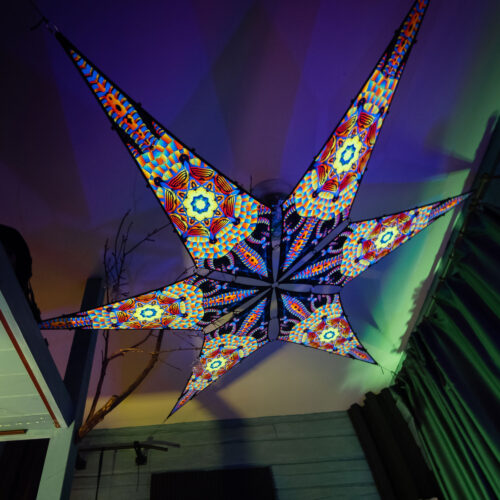 VN-Radiance – 6 Petals Canopy Set - UV-Reactive Flurescent Ceiling Decoration - 3D-Preview