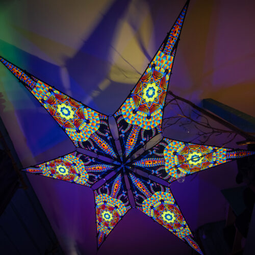 VN-Radiance – 6 Petals Canopy Set - UV-Reactive Flurescent Ceiling Decoration - 3D-Preview