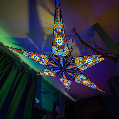 VN-Radiance – 6 Petals Canopy Set - UV-Reactive Flurescent Ceiling Decoration - 3D-Preview