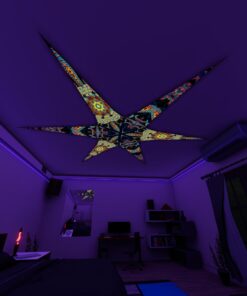 VN-Radiance and VN-Spine – 6 Petals Canopy Set - UV-Reactive Flurescent Ceiling Decoration - 3D-Preview