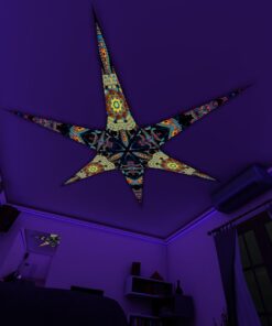 VN-Radiance and VN-Spine – 6 Petals Canopy Set - UV-Reactive Flurescent Ceiling Decoration - 3D-Preview