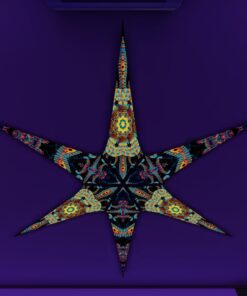 VN-Radiance and VN-Spine – 6 Petals Canopy Set - UV-Reactive Flurescent Ceiling Decoration - 3D-Preview