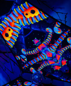 VN-Spine – 6 Petals Canopy Set - UV-Reactive Flurescent Ceiling Decoration - 3D-Preview