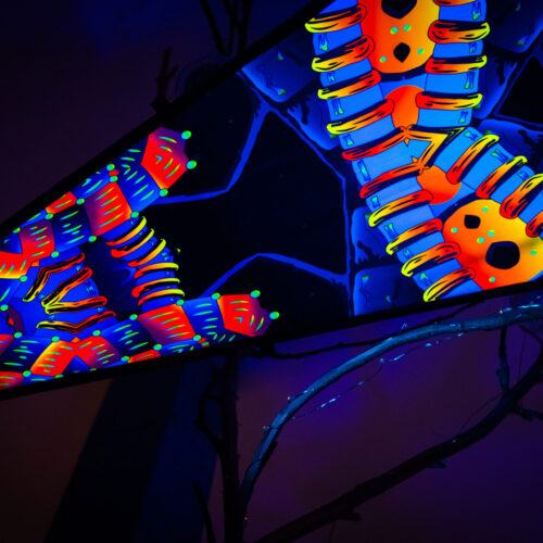 VN-Spine – 6 Petals Canopy Set - UV-Reactive Flurescent Ceiling Decoration - 3D-Preview