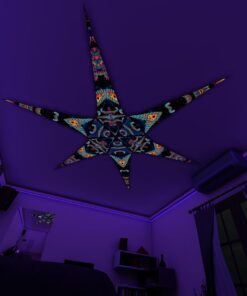 VN-Spine and VN-Blip-Blop – 6 Petals Canopy Set - UV-Reactive Flurescent Ceiling Decoration - 3D-Preview