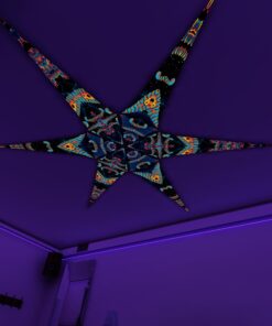 VN-Spine and VN-Blip-Blop – 6 Petals Canopy Set - UV-Reactive Flurescent Ceiling Decoration - 3D-Preview