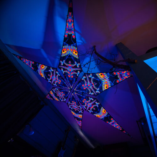 VN-Spine – 6 Petals Canopy Set - UV-Reactive Flurescent Ceiling Decoration - 3D-Preview