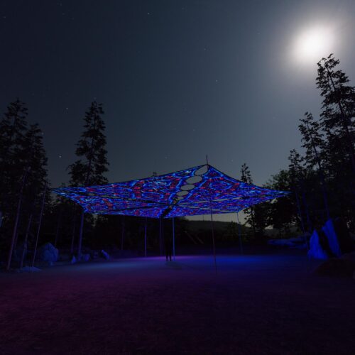 VN-TR03 - 6 Triangles Canopy Set - UV-Reactive Flurescent Ceiling Decoration - 3D-Preview