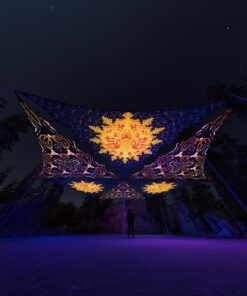 WT-TR01 and WT-TR02 - 6 Triangles Canopy Set - UV-Reactive Flurescent Ceiling Decoration - 3D-Preview