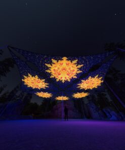 WT-TR01 - 6 Triangles Canopy Set - UV-Reactive Flurescent Ceiling Decoration - 3D-Preview