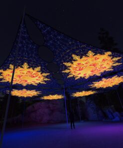 WT-TR01 - 6 Triangles Canopy Set - UV-Reactive Flurescent Ceiling Decoration - 3D-Preview