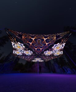 WT-TR02 and WT-TR03 - 6 Triangles Canopy Set - UV-Reactive Flurescent Ceiling Decoration - 3D-Preview