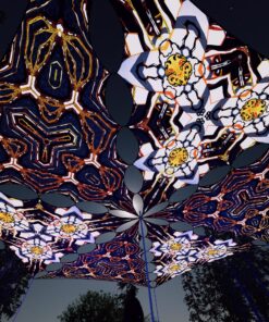 WT-TR02 and WT-TR03 - 6 Triangles Canopy Set - UV-Reactive Flurescent Ceiling Decoration - 3D-Preview