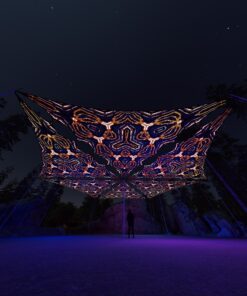 WT-TR02 - 6 Triangles Canopy Set - UV-Reactive Flurescent Ceiling Decoration - 3D-Preview