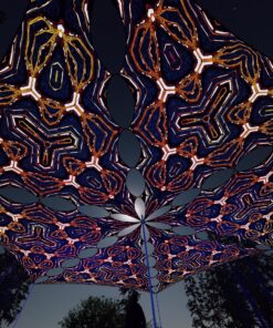 WT-TR02 - 6 Triangles Canopy Set - UV-Reactive Flurescent Ceiling Decoration - 3D-Preview