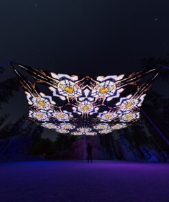 WT-TR03 - 6 Triangles Canopy Set - UV-Reactive Flurescent Ceiling Decoration - 3D-Preview