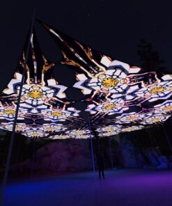 WT-TR03 - 6 Triangles Canopy Set - UV-Reactive Flurescent Ceiling Decoration - 3D-Preview