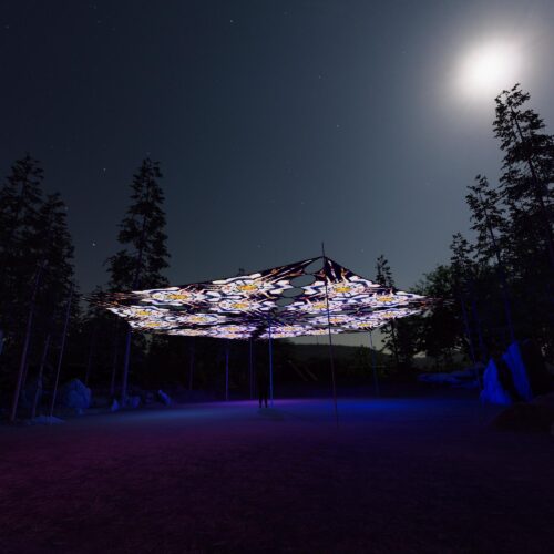 WT-TR03 - 6 Triangles Canopy Set - UV-Reactive Flurescent Ceiling Decoration - 3D-Preview