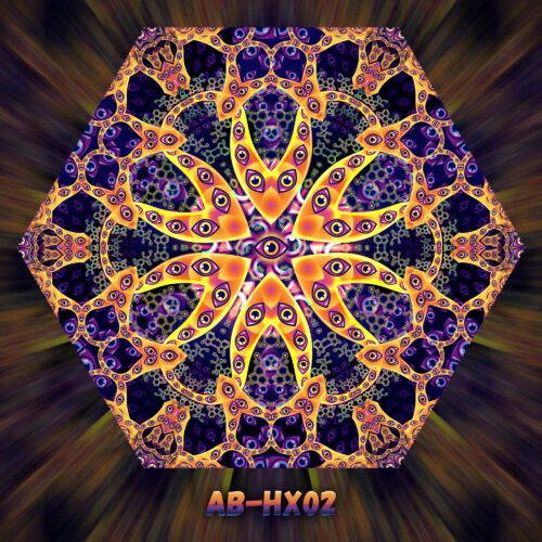 AB-HX02 - UV-Reactive Fluorescent Hexagon - Design Preview