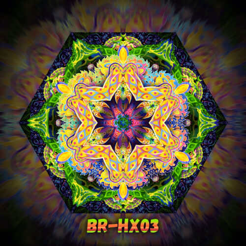 BR-HX03 - UV-Reactive Fluorescent Hexagon - Design Preview