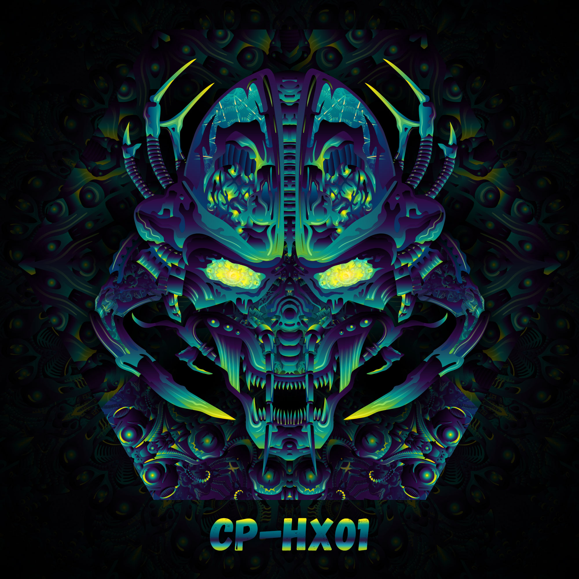 CP-HX01 - UV-Reactive Fluorescent Hexagon - Design Preview