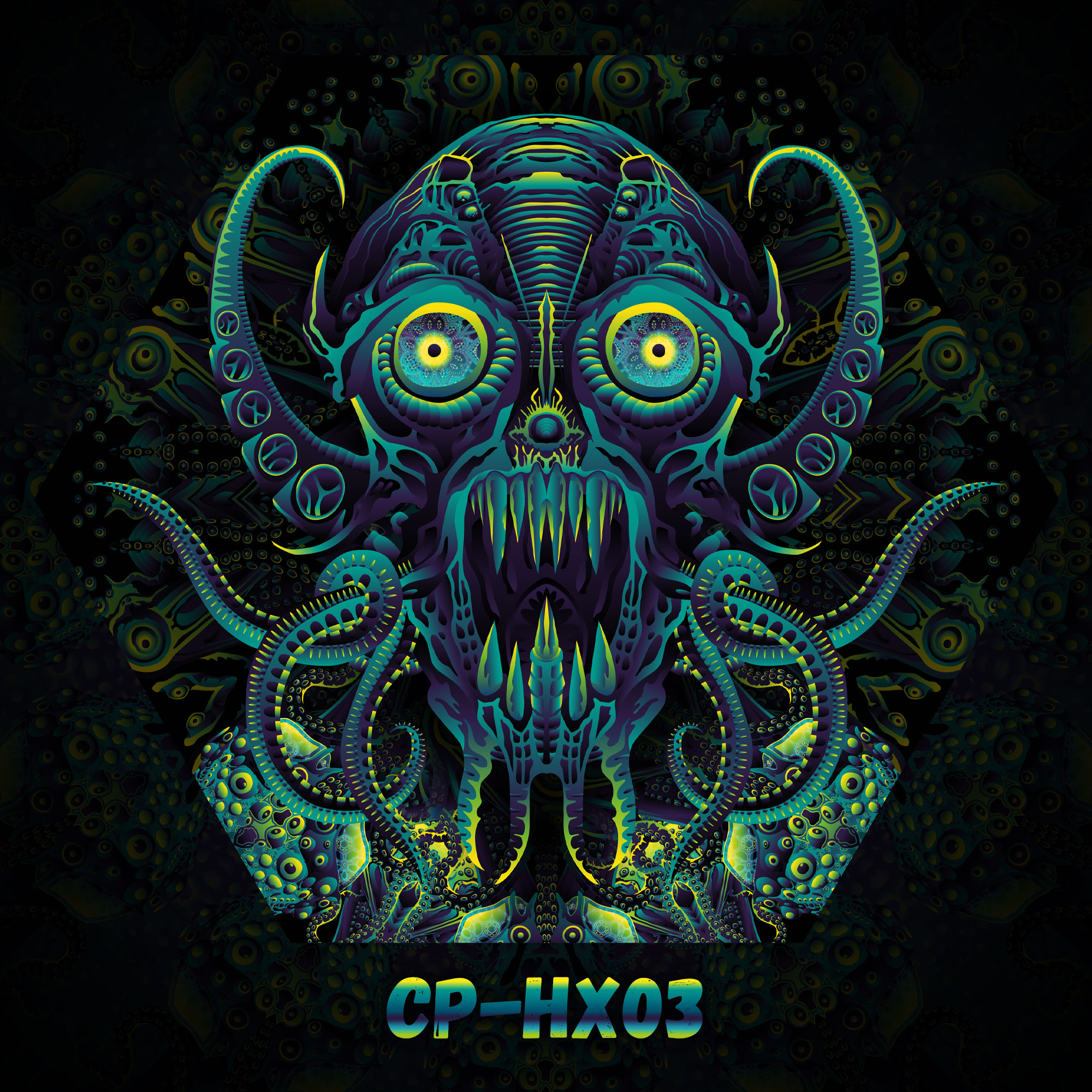 CP-HX03 - UV-Reactive Fluorescent Hexagon - Design Preview